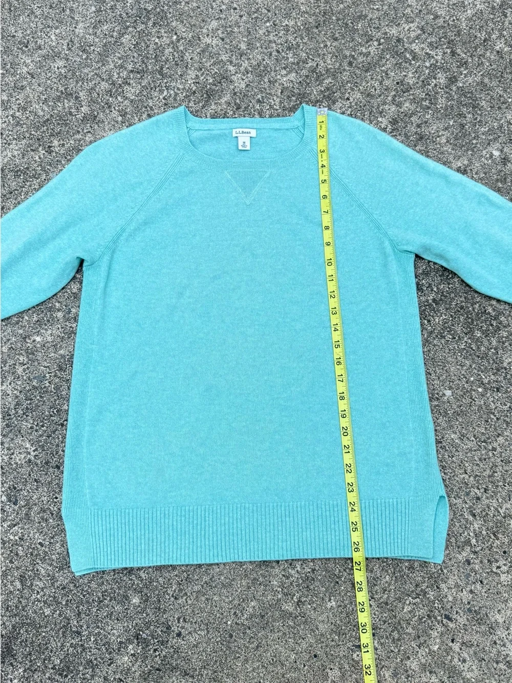 L.L. Bean Women’s Aqua Crewneck Sweater - Picture 7 of 9